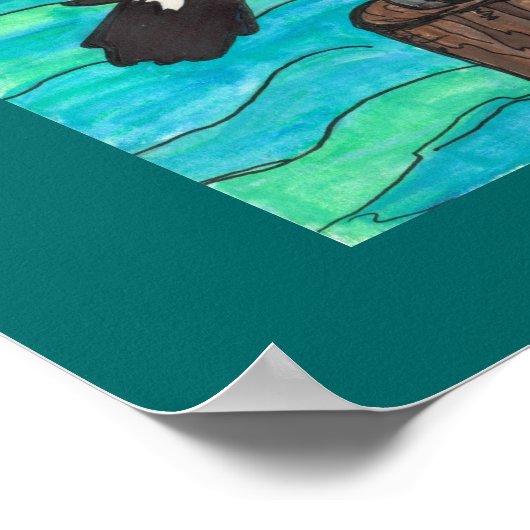 Pelicans afdrukken poster (Hoek)