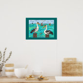 Pelicans afdrukken poster (Keuken)