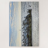 "Pelicans and the Lighthouse, Dauphin Island, AL Legpuzzel (Verticaal)