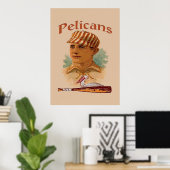 Pelicans Baseball Poster (Thuiskantoor)