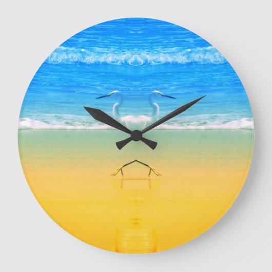 Pelicans Love On The Beach  Grote Klok (Voorkant)