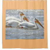 Pelicans Natuur Fotografie Mississippi Douchegordijn (Voorkant)