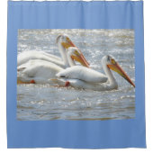 Pelicans Natuur Fotografie Mississippi Show Douchegordijn (Voorkant)