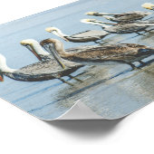 Pelicans on a Florida Beach Poster Print (Hoek)