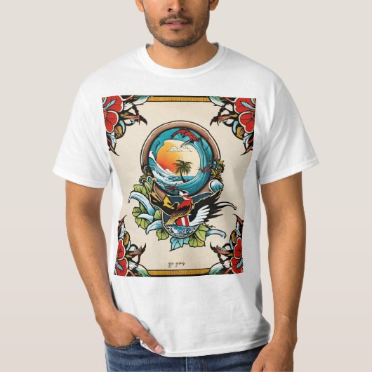 Pelicans on the Pier T-Shirt | Coastal Marina  (Voorkant)