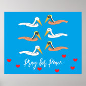 Pelicans Praying for Peace: Poster (Voorkant)