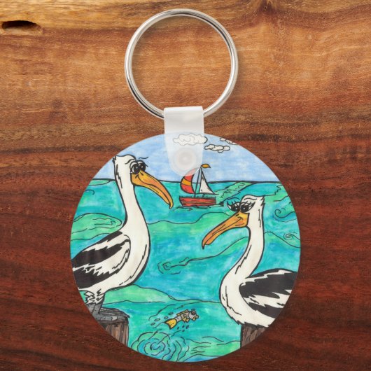 Pelicans Sleutelhanger (Voorkant)