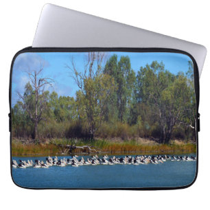 Pelicans Vist Murray Australië, Laptop Sleeve