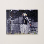 Pelikaan bij het water legpuzzel (Horizontaal)