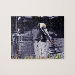 Pelikaan bij het water legpuzzel