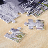 Pelikaan bij het water legpuzzel (Zijkant)