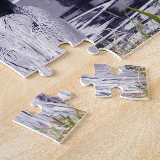 Pelikaan bij het water legpuzzel (Zijkant)