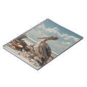 Pelikaan bij Seashell Shore Notitieboek (Linkerzijde)