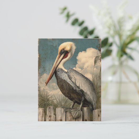  pelikaan briefkaart (Staand voorkant)