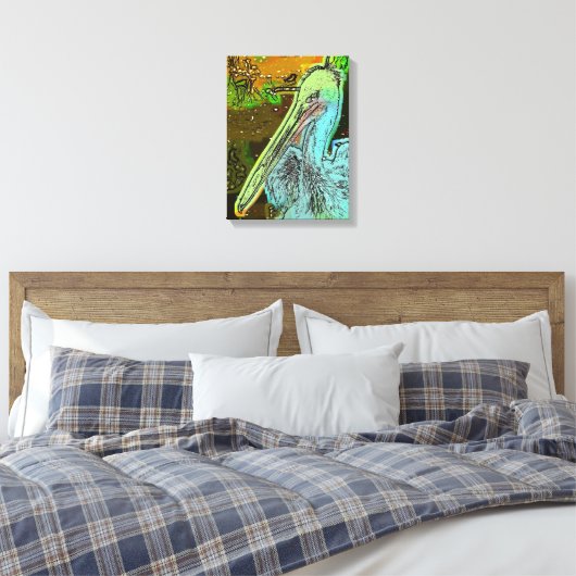 PELIKAAN CANVAS AFDRUK (Insitu (Slaapkamer))