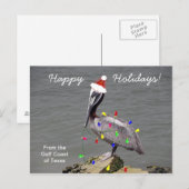 Pelikaan die klaar voor Kerstmis worden Feestdagenkaart (Voorkant / Achterkant)