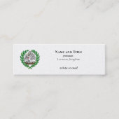 Pelikaan en laurierkrans mini visitekaartje (Voorkant)