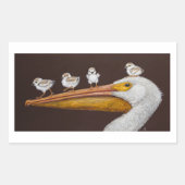 Pelikaan en plovers stickers (Voorkant)