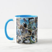 Pelikaan Foto Collage, Blauw Mok (Links)
