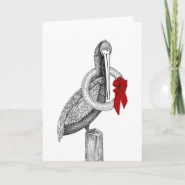 Pelikaan Kerstmis Feestdagen Kaart