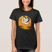 Pelikaan Ontwerp Retro Vogel Certificaat T-shirt (Voorkant)