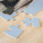 Pelikaan op pyloon legpuzzel (Zijkant)