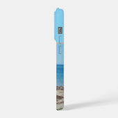 Pelikaan Op Strand Rots iPhone Hoesje (Linkerkant)