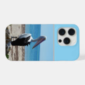 Pelikaan Op Strand Rots iPhone Hoesje (Achterkant horizontaal)