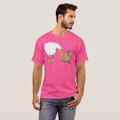 Pelikaan probeert Capybara Grappig Schattige meme T-shirt (Voorkant volledig)