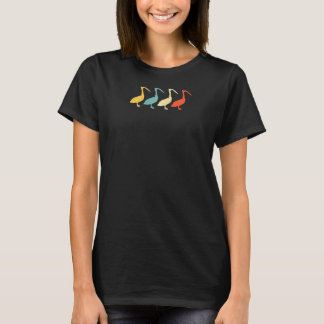 Pelikaan Retro Vogel Heron Hamerkop 60s 70s T-shirt