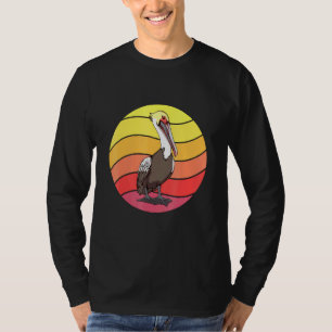 Pelikaan Retro Zonsvogel Pelikanen T-shirt