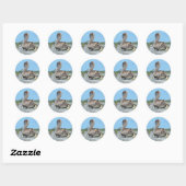 Pelikaan ronde sticker (Vel)