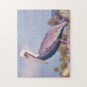 Pelikaan schilderij vogelkunst puzzel (Verticaal)
