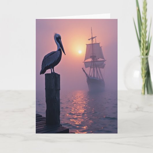 Pelikaan Vaderdag Zeilkaart Kaart (Voorkant)