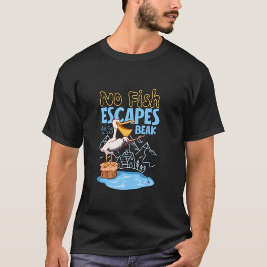 Pelikaan Vissen T-shirt (Voorkant)