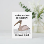Pelikaan Vogel Briefkaart (Staand voorkant)