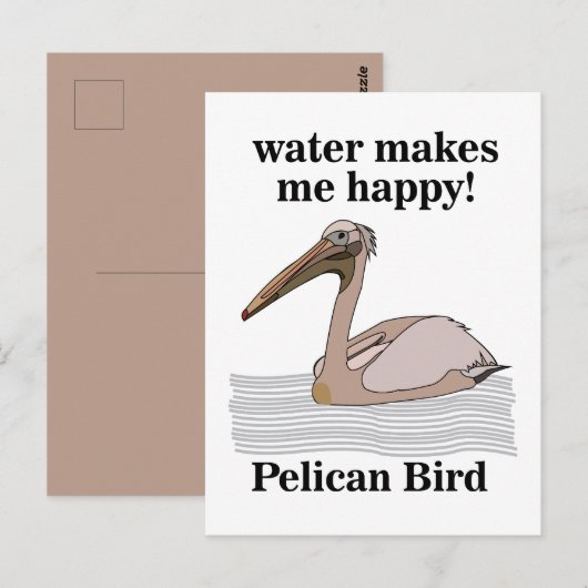Pelikaan Vogel Briefkaart (Voorkant / Achterkant)