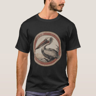 Pelikaan Vogel Dier Grafisch Zeevogel Tropische Pe T-shirt