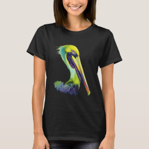 Pelikaan Vogel Dier Grafisch Zeilvogel Tropische P T-shirt