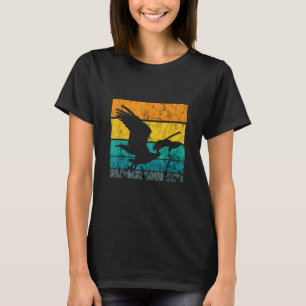 Pelikaan Vogel Visvangst Tropische Vogel Dier Retr T-shirt