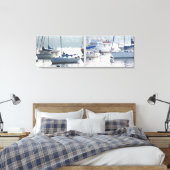 Pelikaan Vogels Wildlife Dieren Strand Canvas Afdruk (Insitu (Slaapkamer))