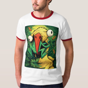 Pelikaan vs Kikker Moeras Geef Nooit Op Grappig T- T-shirt