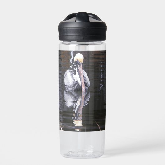 Pelikaan Weerspiegeld Waterfles (Voorkant)