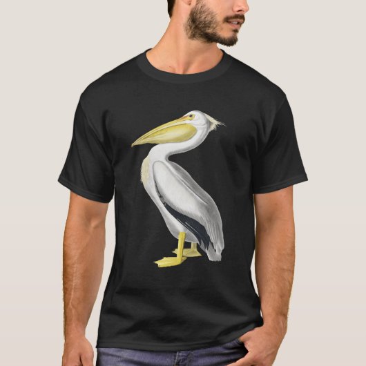 Pelikaan witte pelikaan vogel t-shirt (Voorkant)