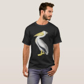 Pelikaan witte pelikaan vogel t-shirt (Voorkant volledig)