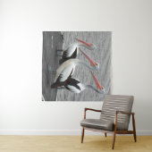 Pelikaan Zee Vogel Minimalistische Kleur Pop Fotog Wandkleed (In Situ (horizontaal))