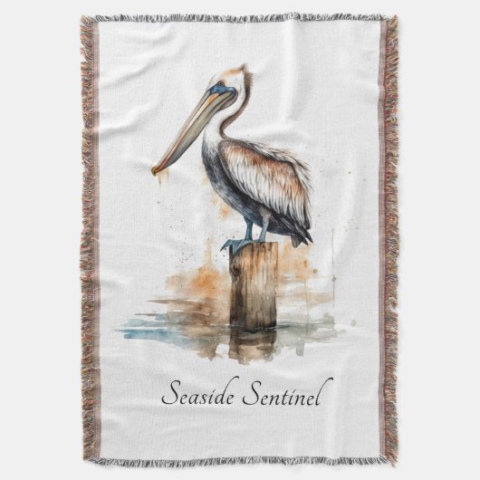 Pelikaan Zeezijde Kust Comfort Decor Deken (Voorkant Verticaal)