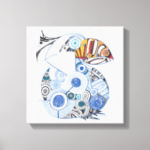 Pelikaancanvas Canvas Afdruk