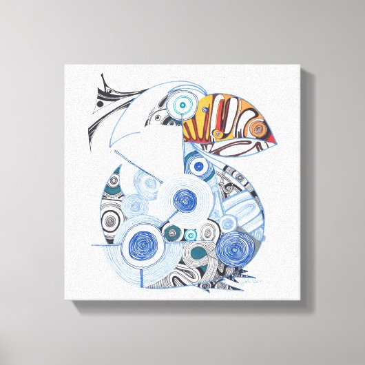 Pelikaancanvas Canvas Afdruk (Voorkant)