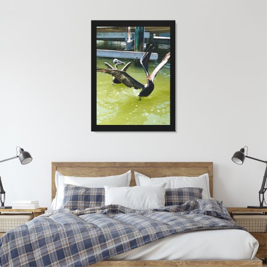 Pelikaandans Canvas Afdruk (Insitu (Slaapkamer))